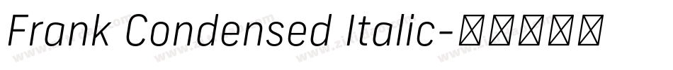 Frank Condensed Italic字体转换